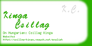 kinga csillag business card